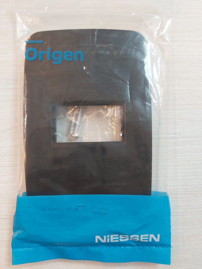 Origen Placa 1v c/chasis negro / Wallplate 1M + support black