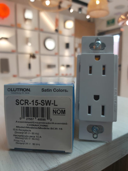 Lutron contacto duplex Blanco Mate