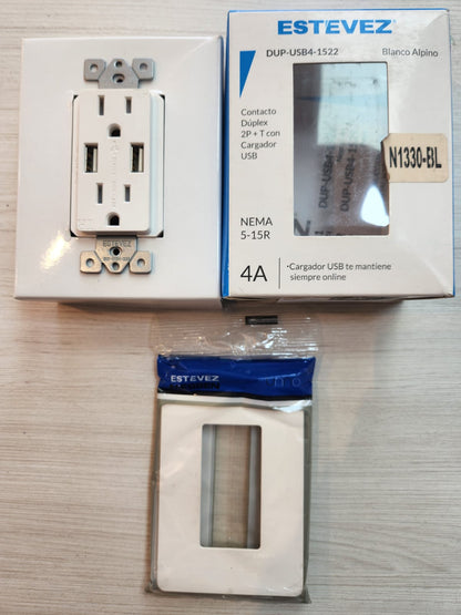 Contacto con cargador USB